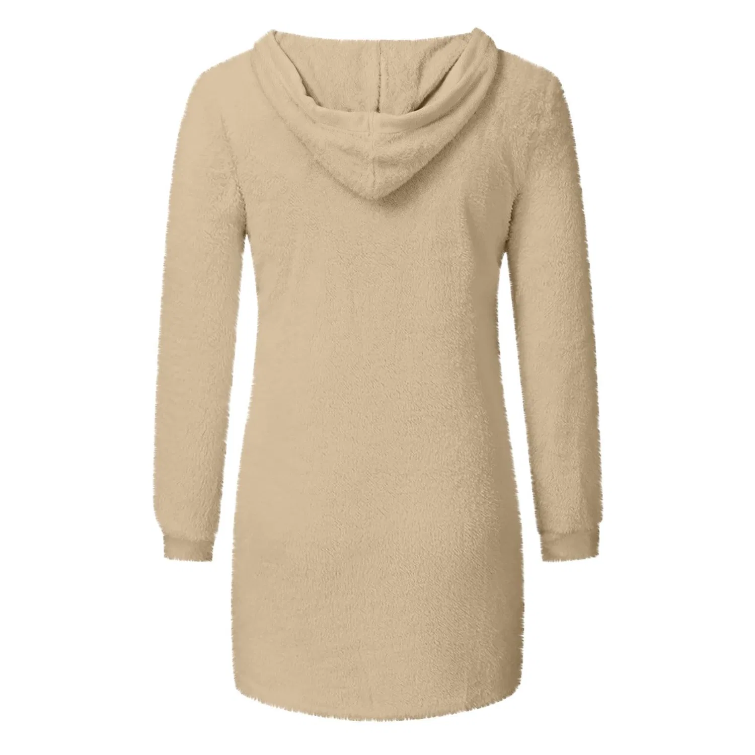 Женский свитер с капюшоном, однотонный, с карманами, Cachi — фото 4