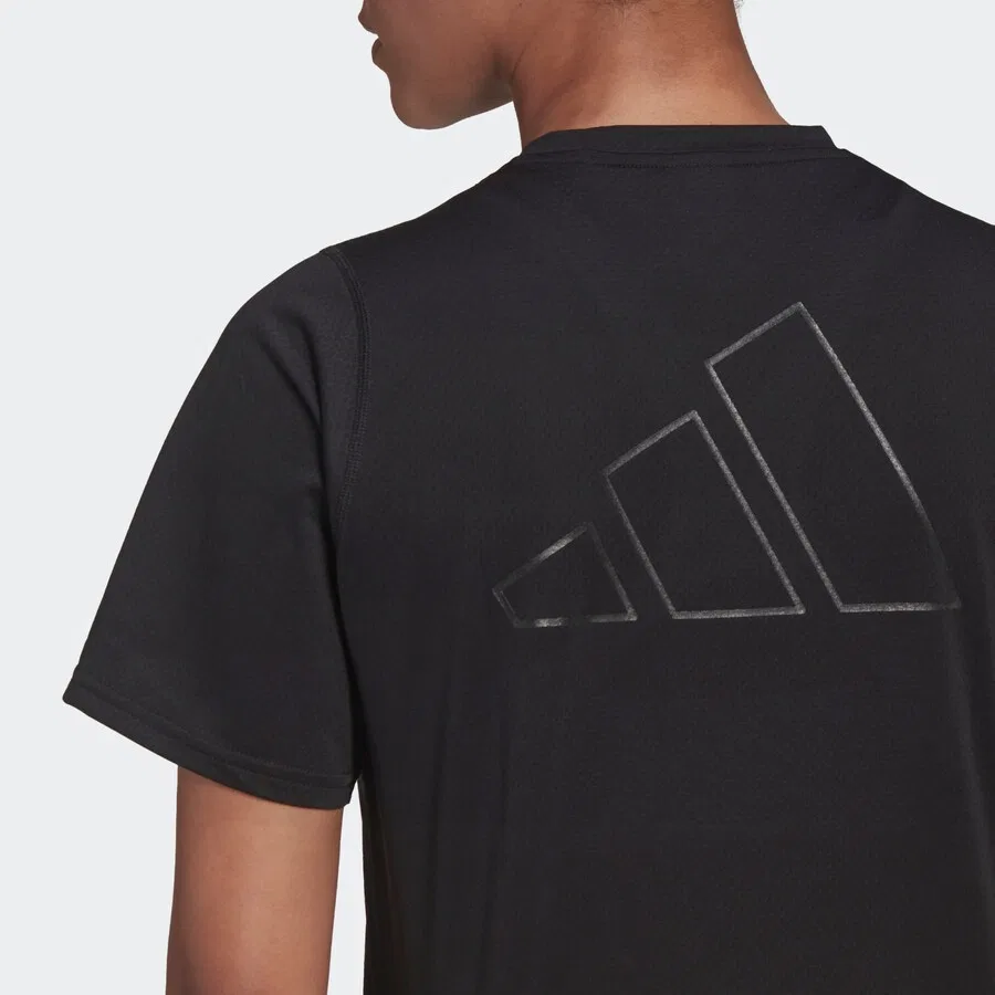 Спортивная футболка ADIDAS PERFORMANCE Performance Shirt 'Run Icons' черного цвета — фото 4