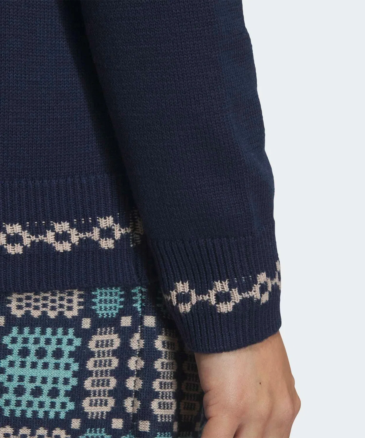 Женский свитшот с длинным рукавомTraditional Pattern Adidas, Navy — фото 4