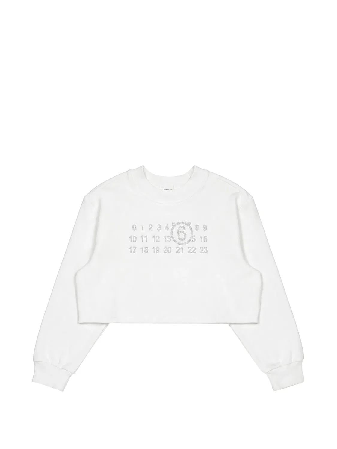 MM6 Maison Margiela Укороченный свитшот с цифрами белый