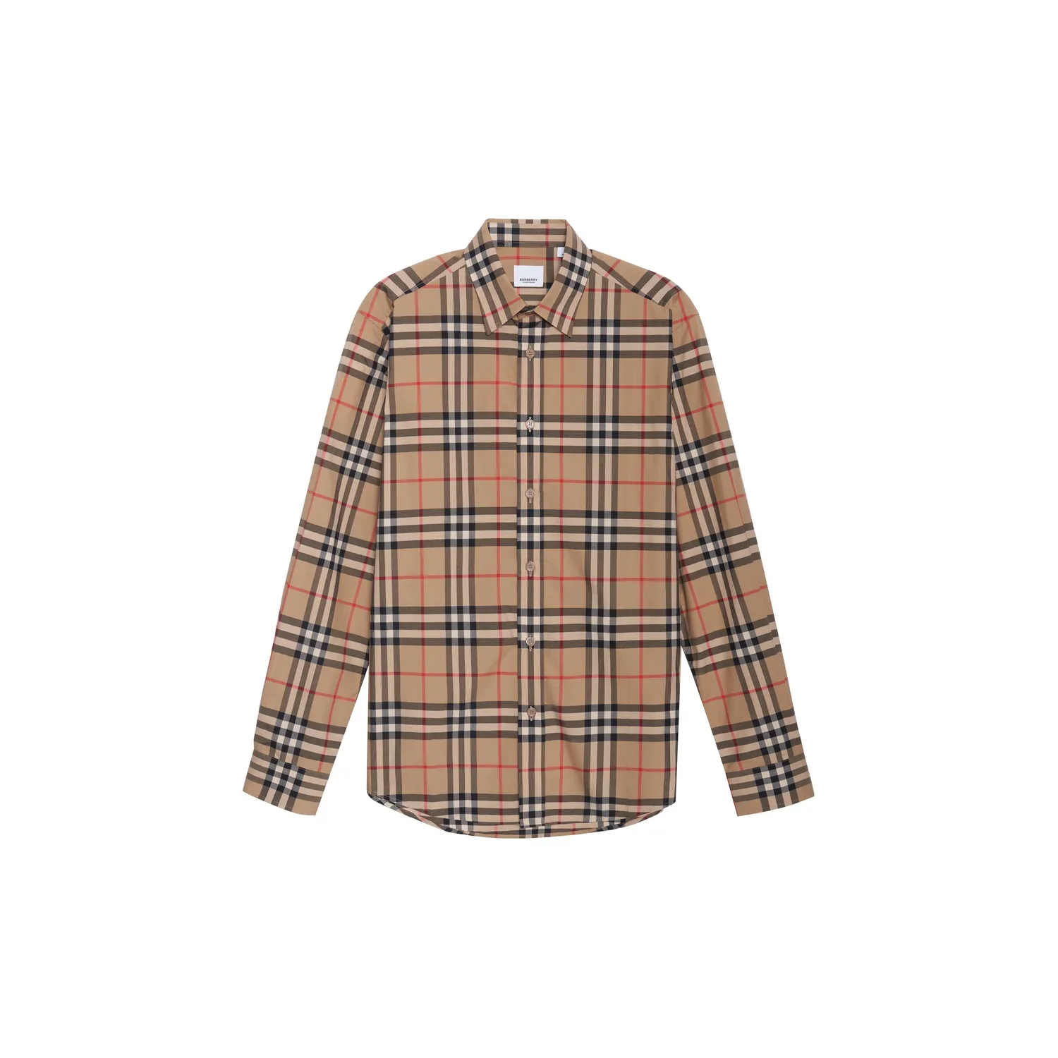 Рубашка Burberry в клетку, хаки