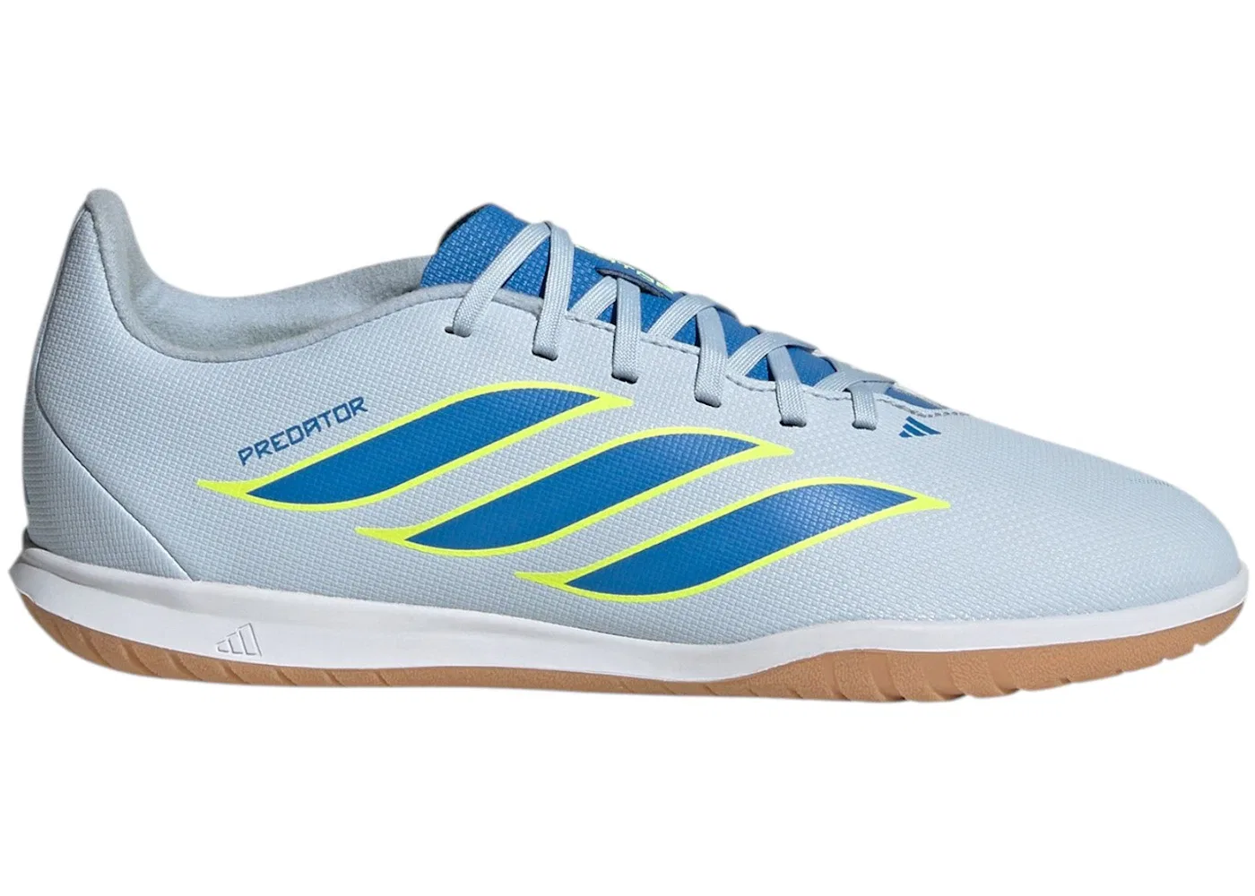 Детские кроссовки для футзала с синтетическим верхом Adidas Predator Club Sala IC Crystal Sky Ray Blue Team Solar Yellow 2