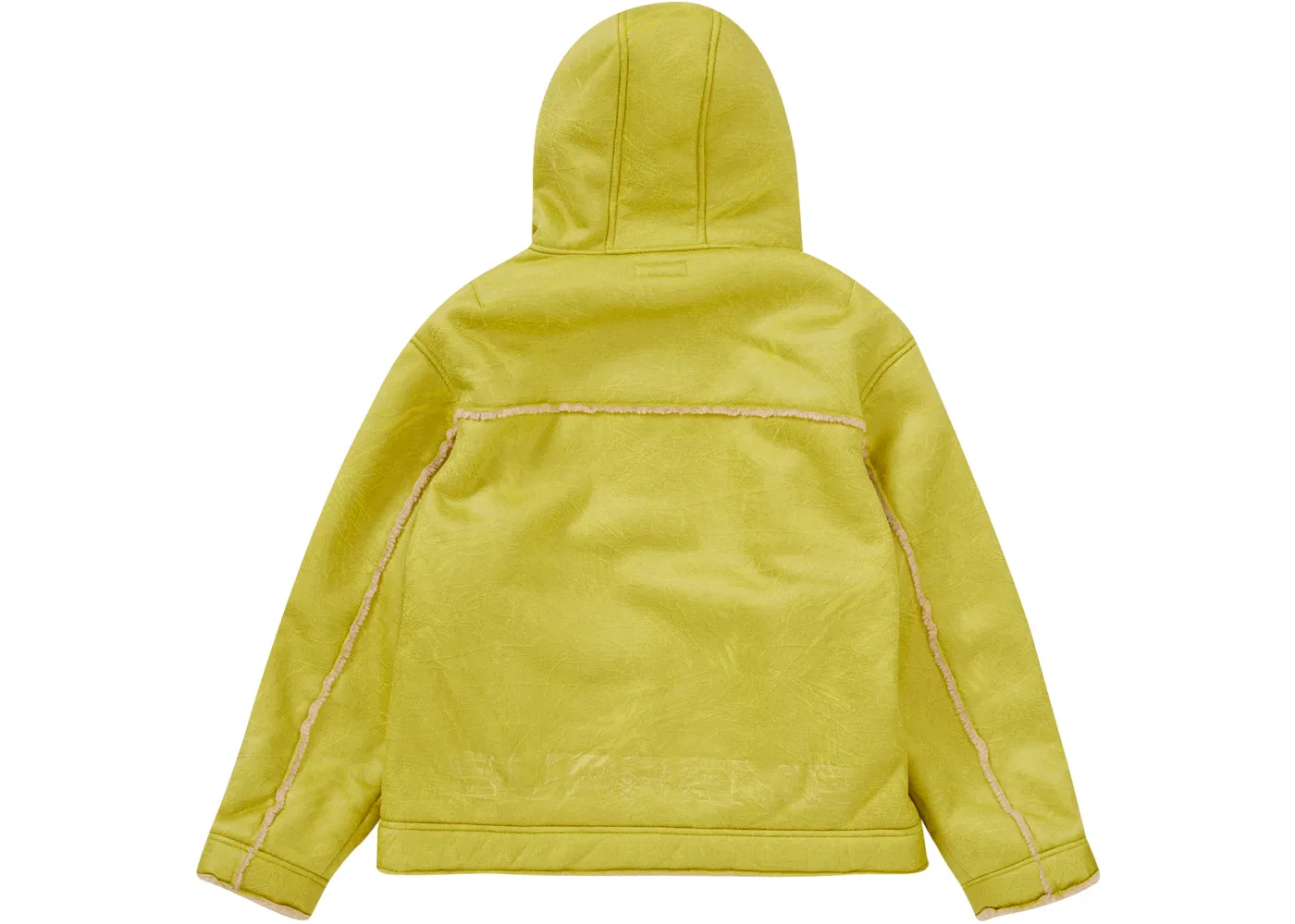 Мужская куртка с капюшоном из искусственного каракуля Supreme Jacket (SS23), Citrus — фото 3