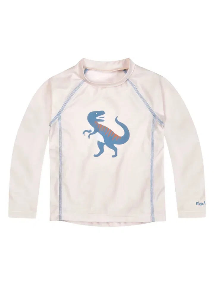 Пляжная рубашка с принтом Dino Playshoes, кремовый