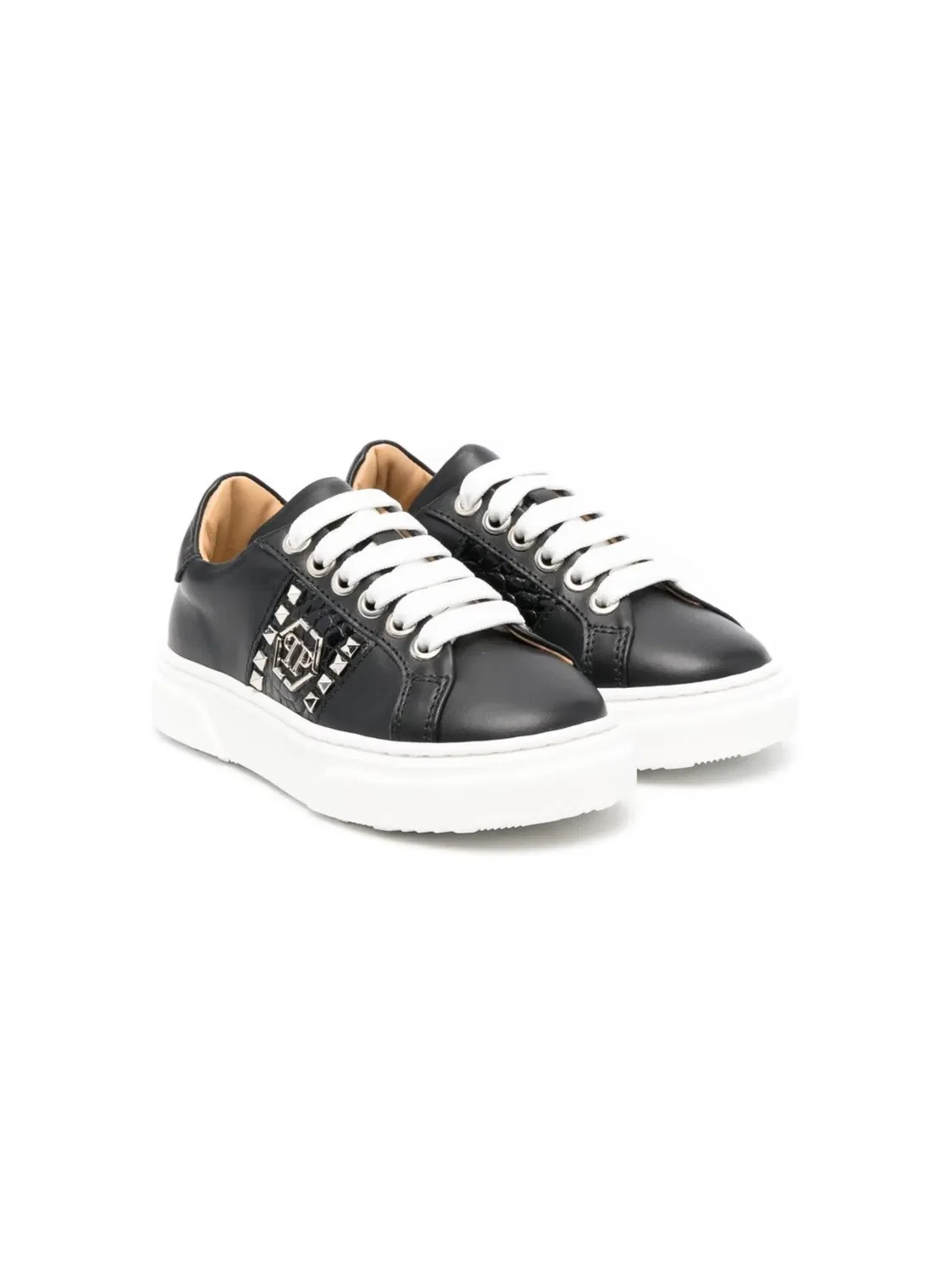 Philipp Plein Кеды кожаные черные