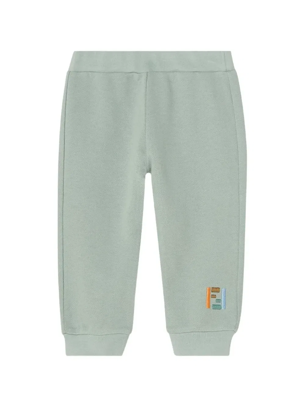 Спортивные штаны с вышитым логотипом Fendi Kids, зеленый
