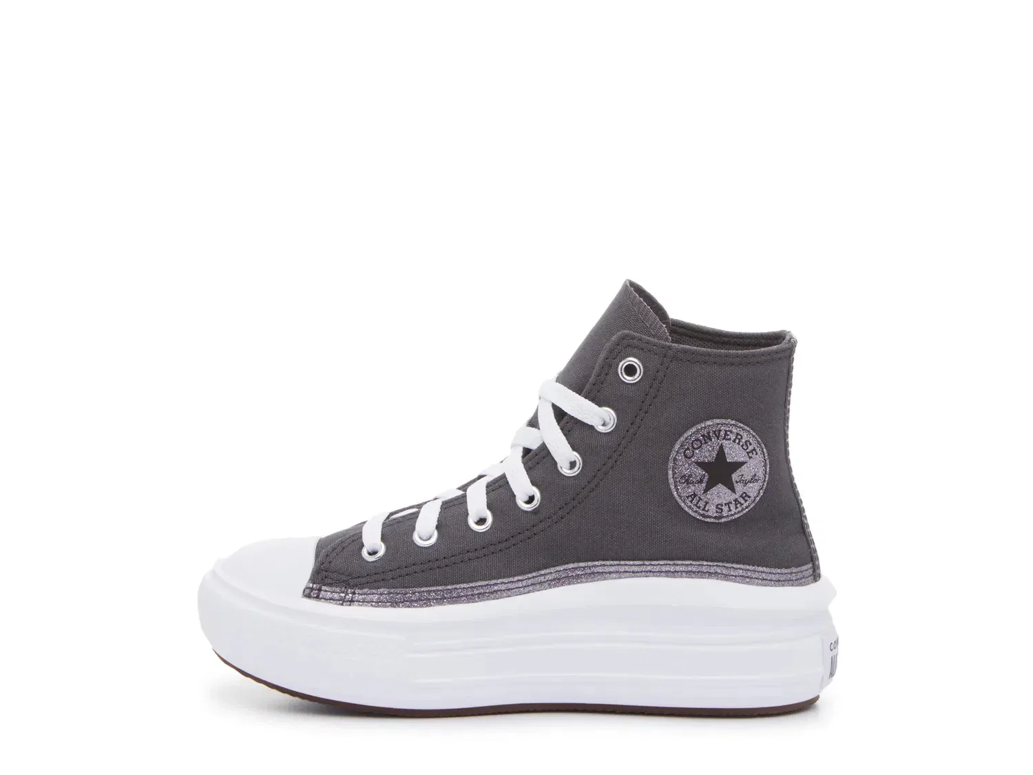 Кроссовки высокие на платформе Chuck Taylor All Star Move, Converse, серый — фото 3