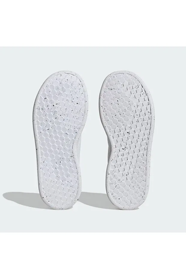 Детские кроссовки для девочек с принтом Advantage Lifestyle Court Hook-and-Loop Adidas, Cloud White / Cloud White / Be — фото 4
