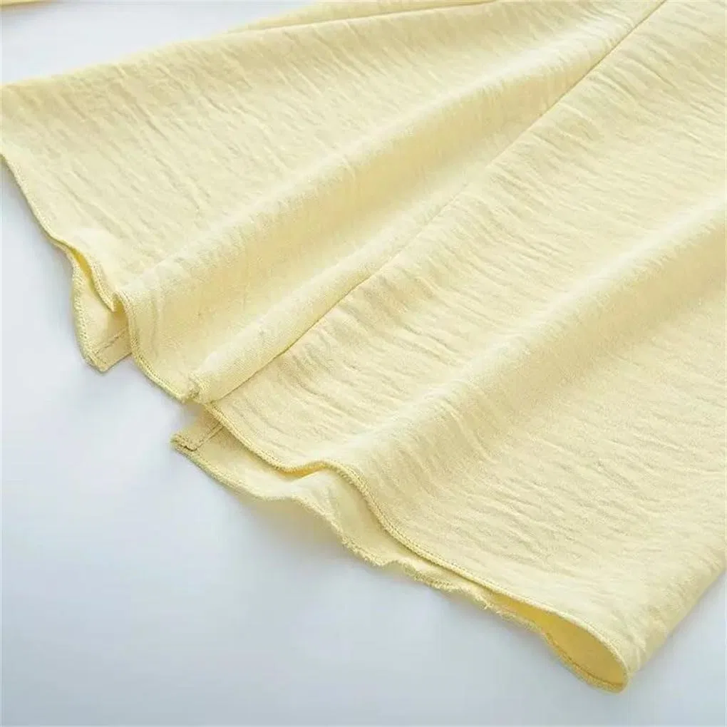 Женское длинное платье с кружевными складками, Yellow — фото 3