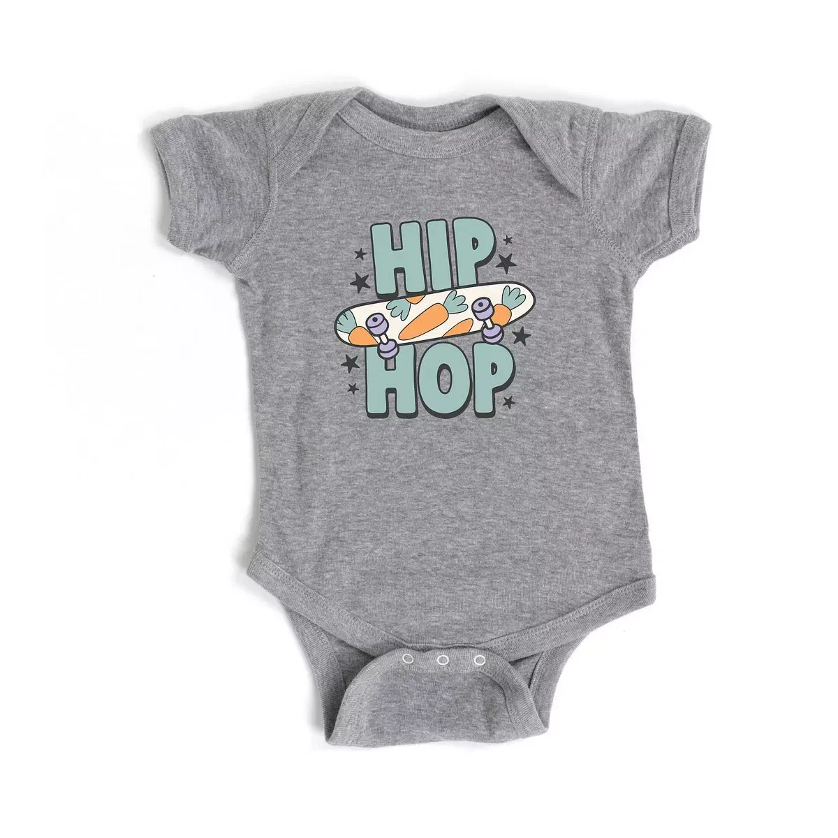 Детский боди с коротким рукавом Hip Hop Skateboard The Juniper Shop, Heather Grey