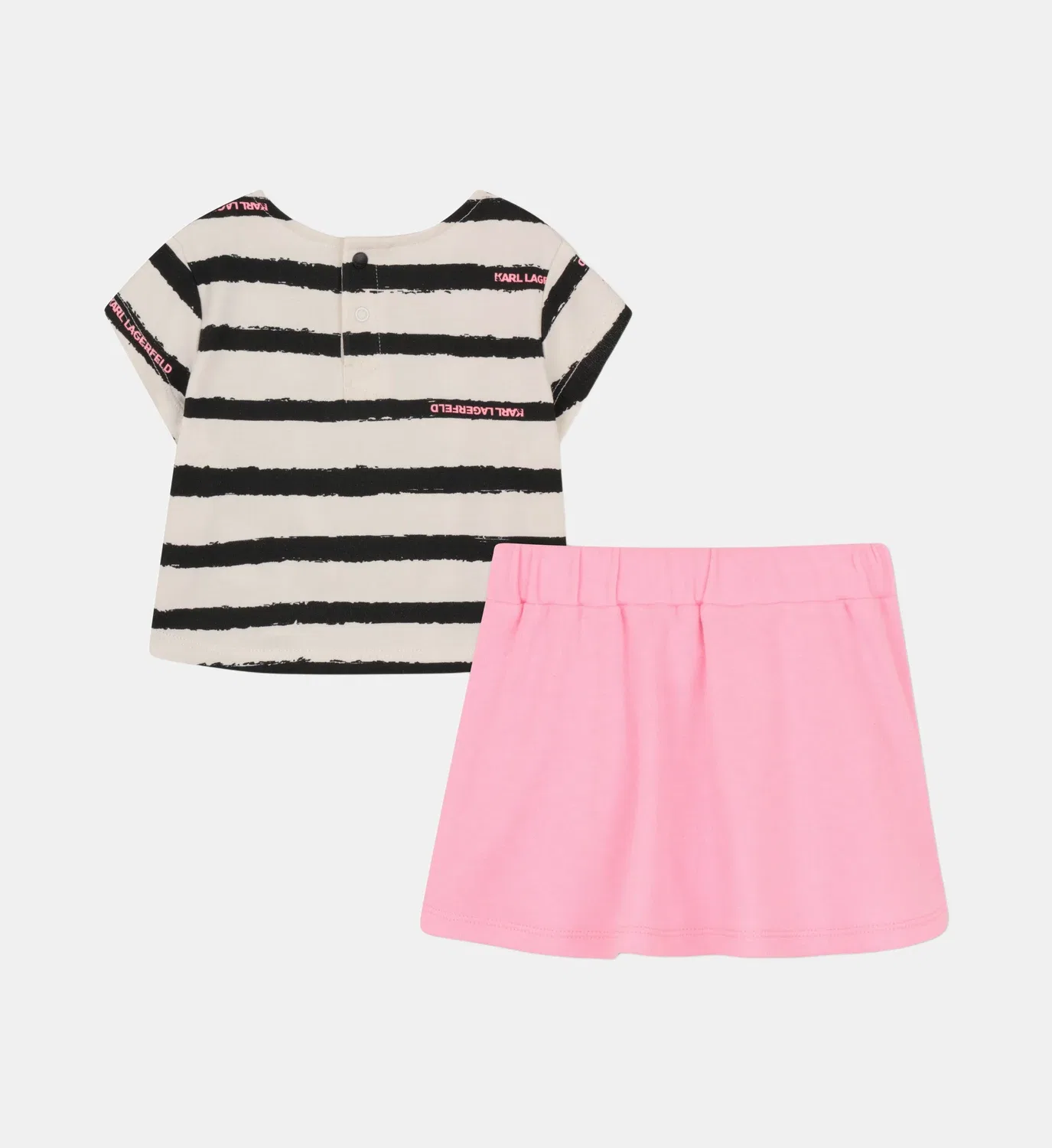 Комплект из футболки и юбки KARL LAGERFELD KIDS, белый — фото 2
