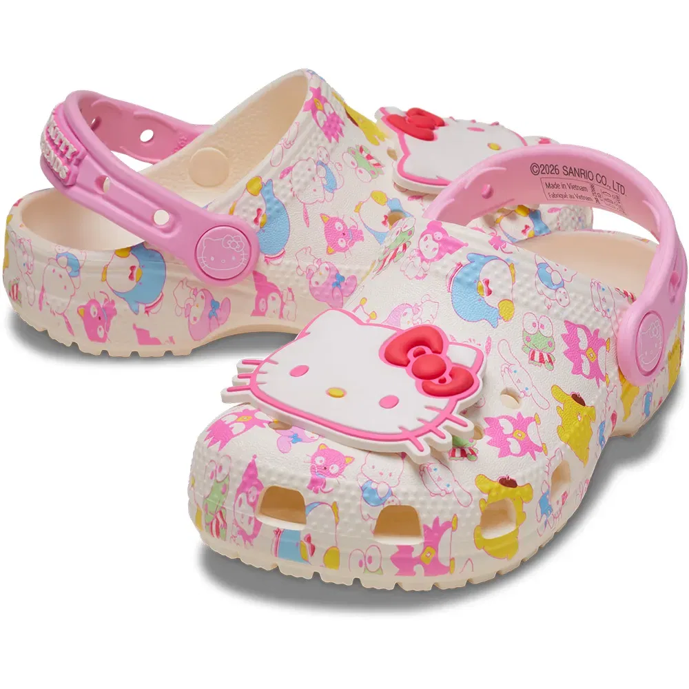 Классические сабо Crocs Hello Kitty пастельных тонов, белый — фото 3