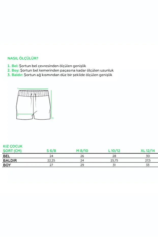Детские шорты для девочек органические с двумя карманами Basics Therecolor, Green — фото 4