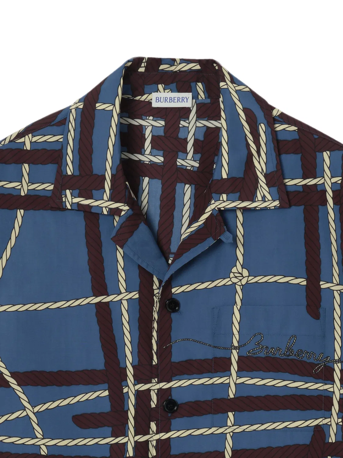 Рубашка свободного кроя Burberry, синий — фото 2