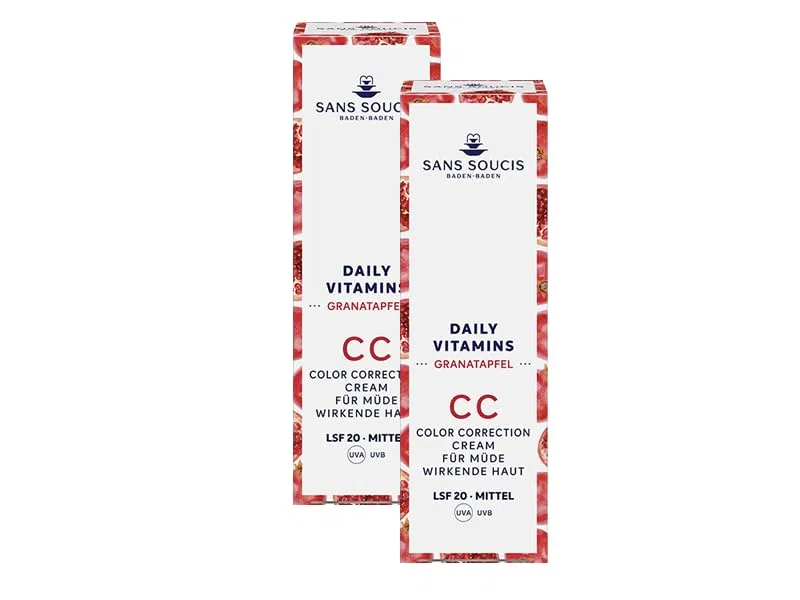 CC крем Anti-Fatigue SPF 20, SANS SOUCIS BADEN-BADEN, набор 2 x 30 мл, White