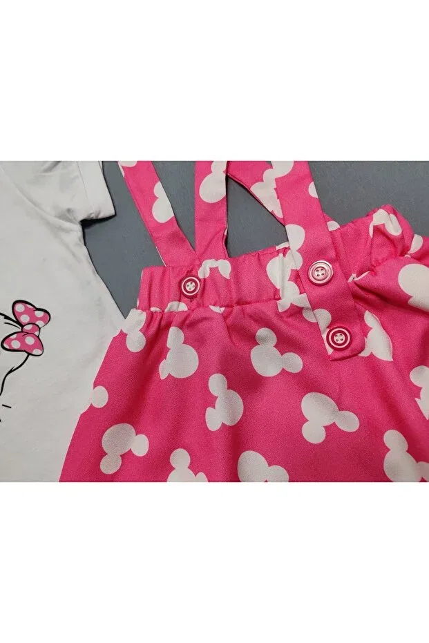 Детский комплект для девочек из поплина с принтом Slopet Beray Bebe, Fuchsia — фото 4