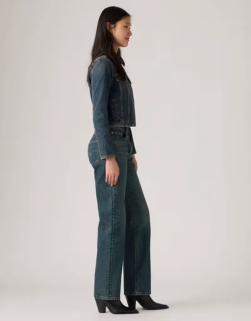 Джинсы Levi's 501 '90-х годов из денима с кромкой, выцветшего, синий — фото 4