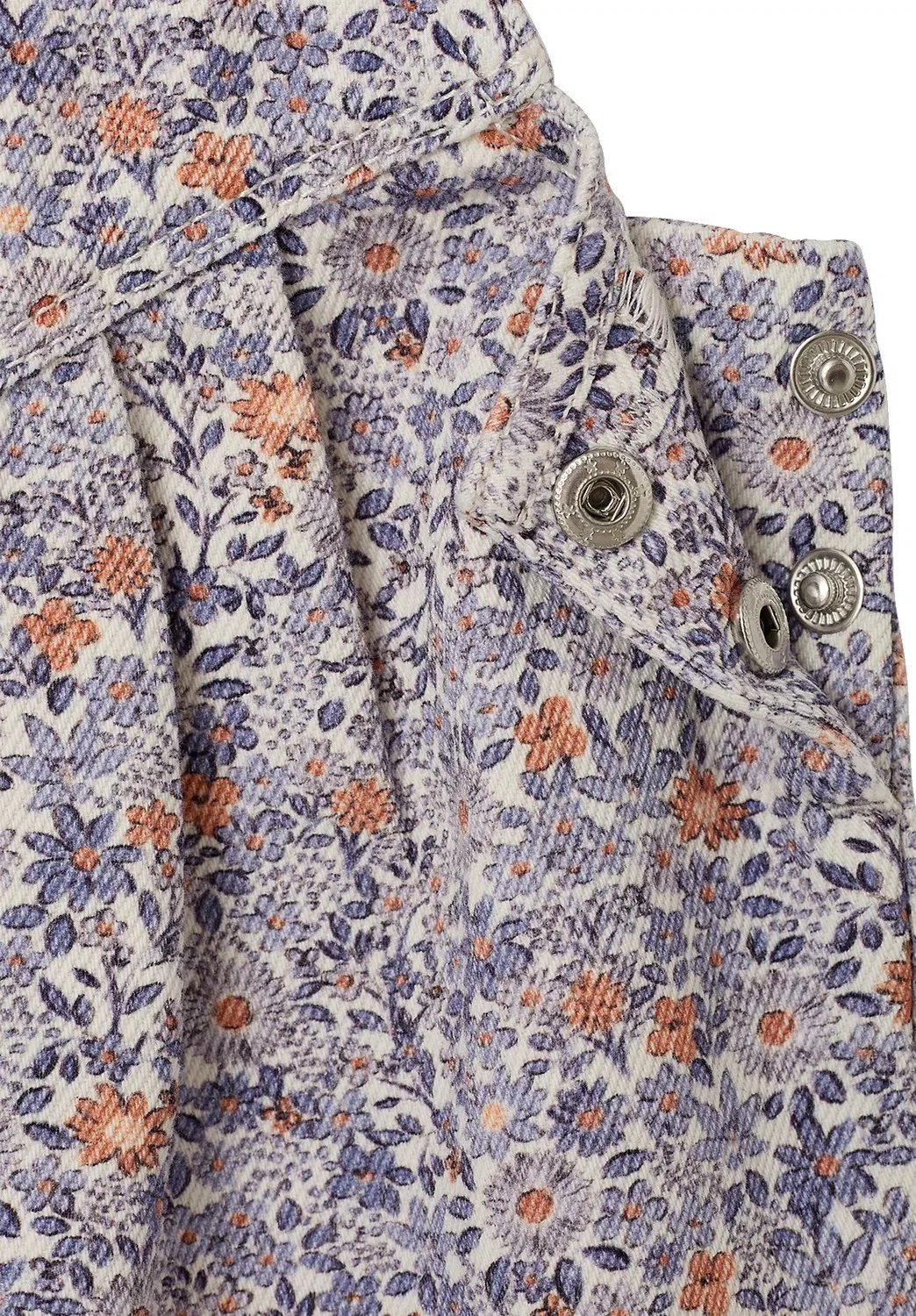 Twill-Latzhose mit volantträgern baby - комбинезон Vertbaudet, Blau — фото 4