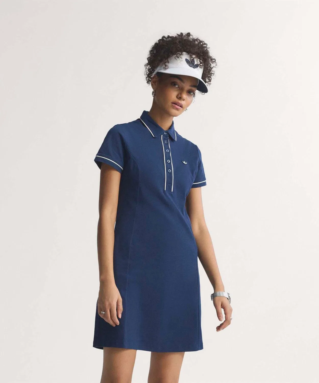 Женское платье для гольфа с поло-воротником, модель Original, Adidas, Blue