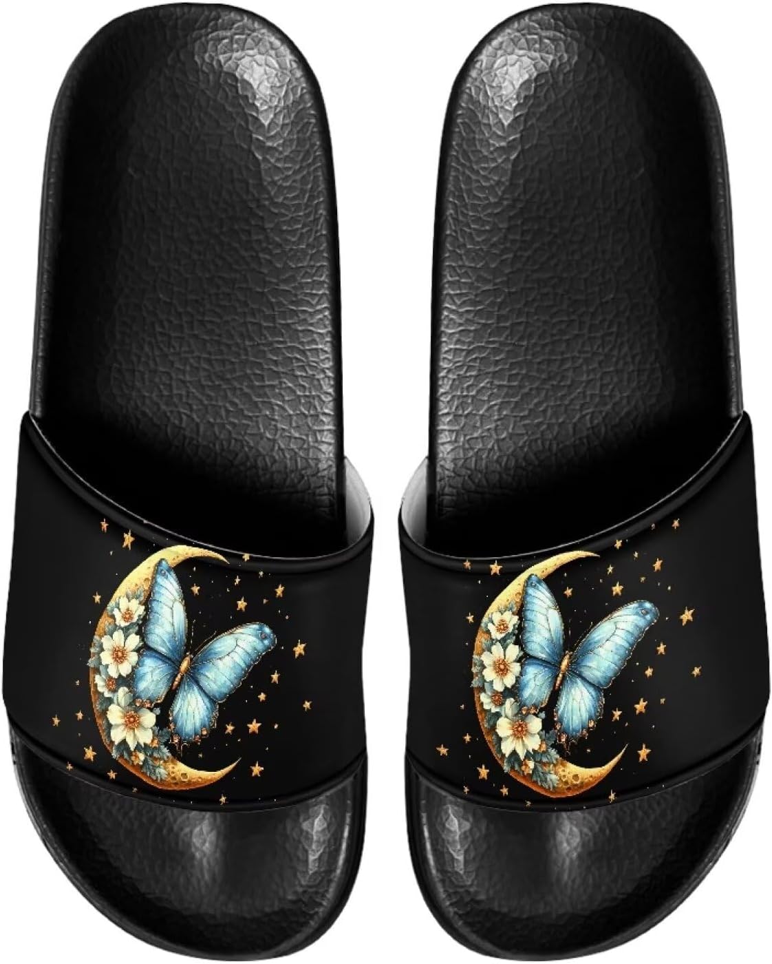 

Шлепанцы для дома и ванной, тапочки на плоской подошве, повседневная обувь для мужчин и женщин Judentidos, Butterfly Moon