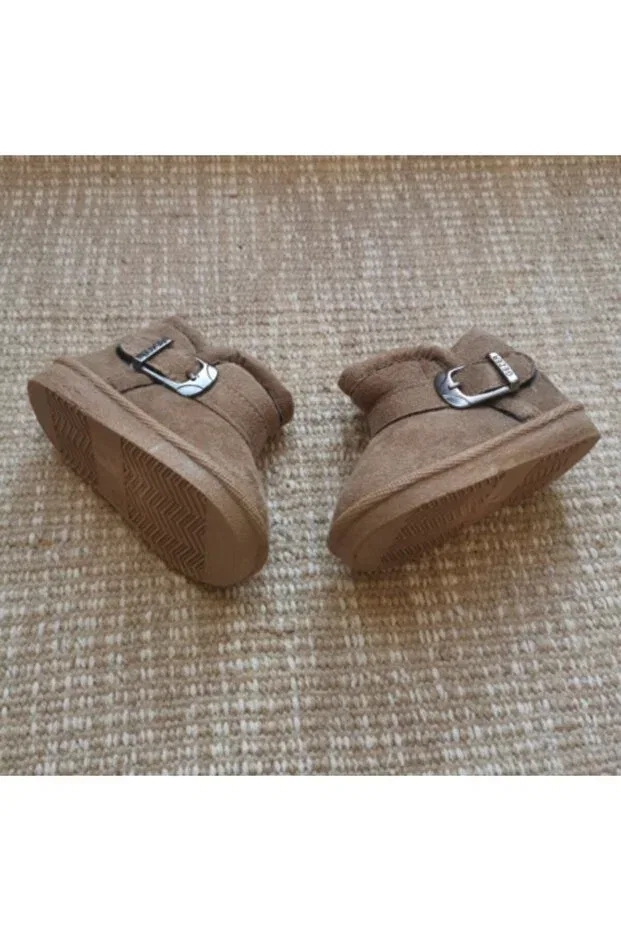 Детские ботинки для девочек с мехом Gezer, Brown
