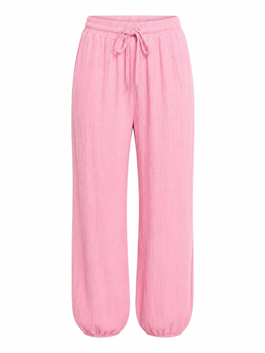 Брюки Worldclassca Regular Pants 'Damen Musselin Hose Sommer' светло-розового цвета — фото 2