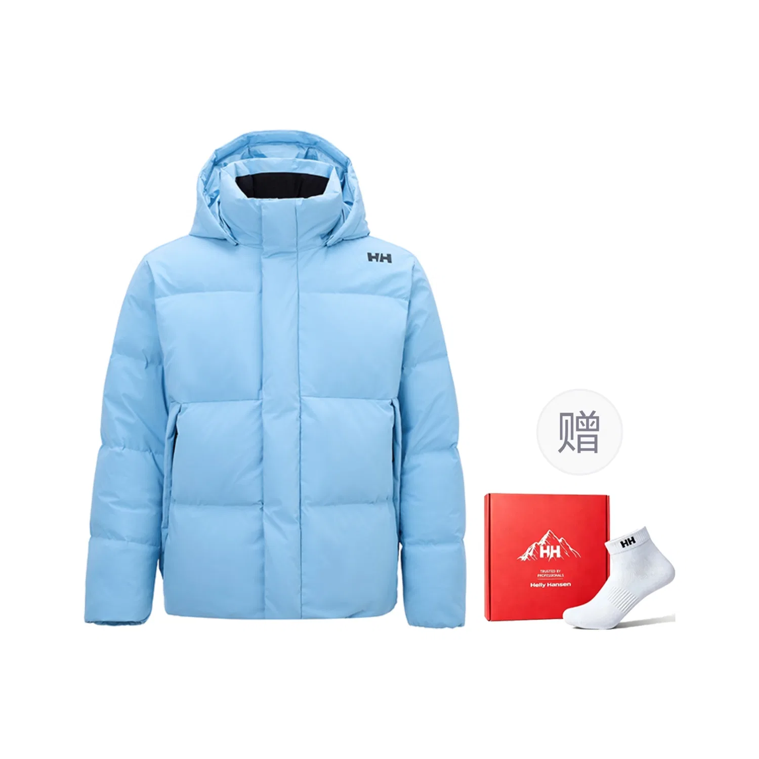 Детский пуховик с капюшоном HELLY HANSEN, Sky Blue Gift Box Set