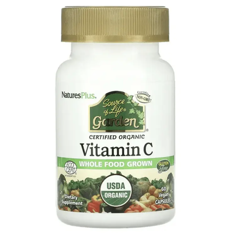 

Витамин С 500 Source of Life Garden, 60 веганских капсул, NaturesPlus