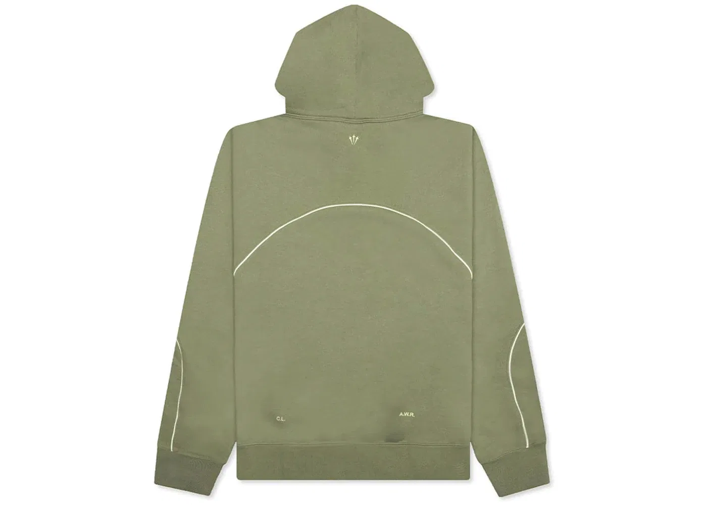 Мужская худи Nike x NOCTA NRG Fleece CS Hoodie, Oil Green Light Liquid Lime — фото 2