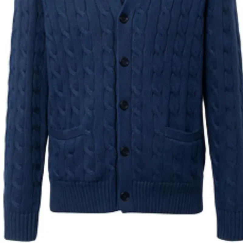 Мужской джемпер с V-образным вырезом Polo Ralph Lauren, Navy Blue — фото 4