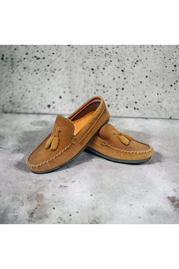 Детские туфли-лодочки для мальчиков из замши Patik Bebe, Suede Tan — фото 3
