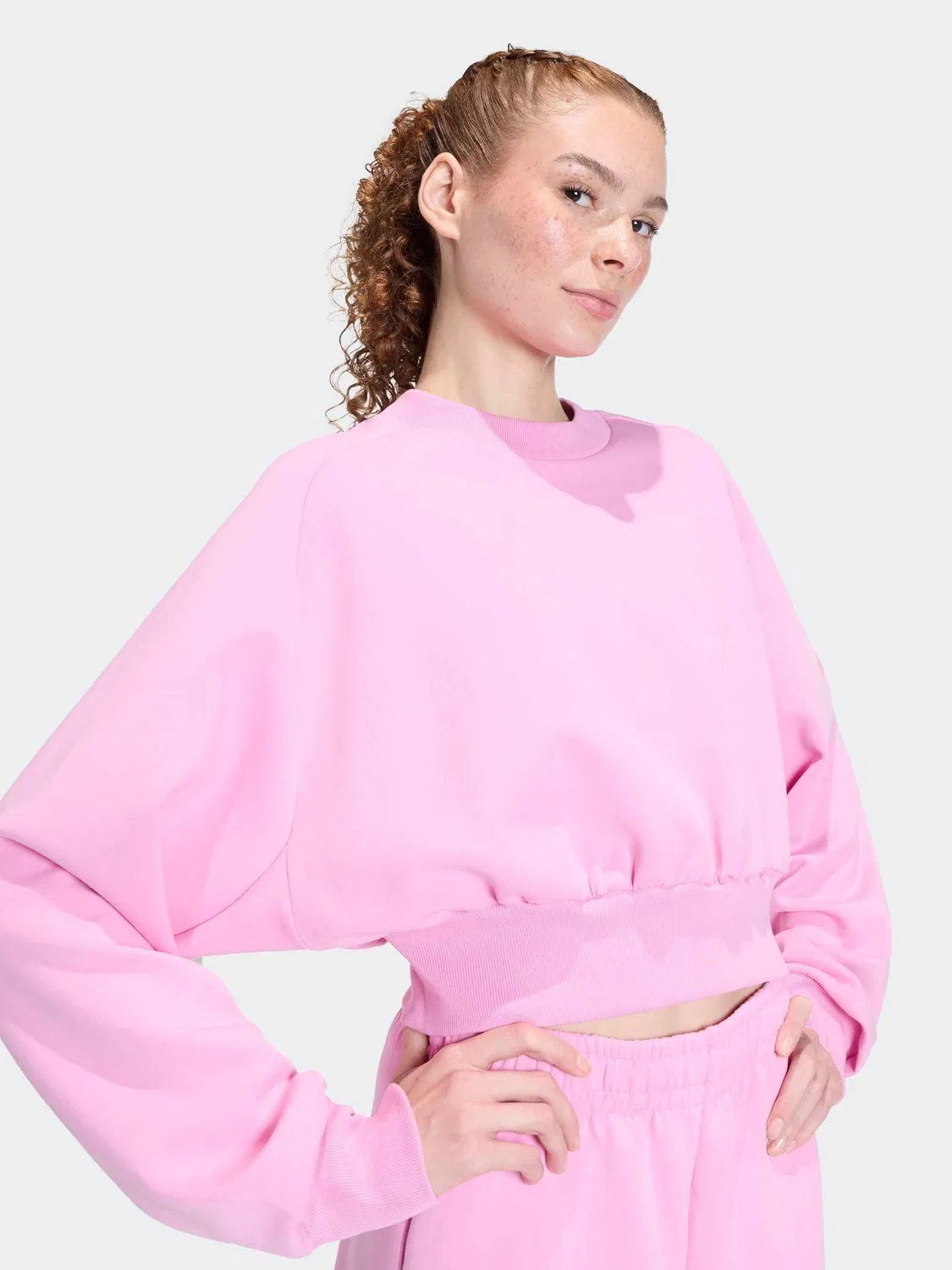 Свитшот Soft Lux adidas, розовый — фото 4
