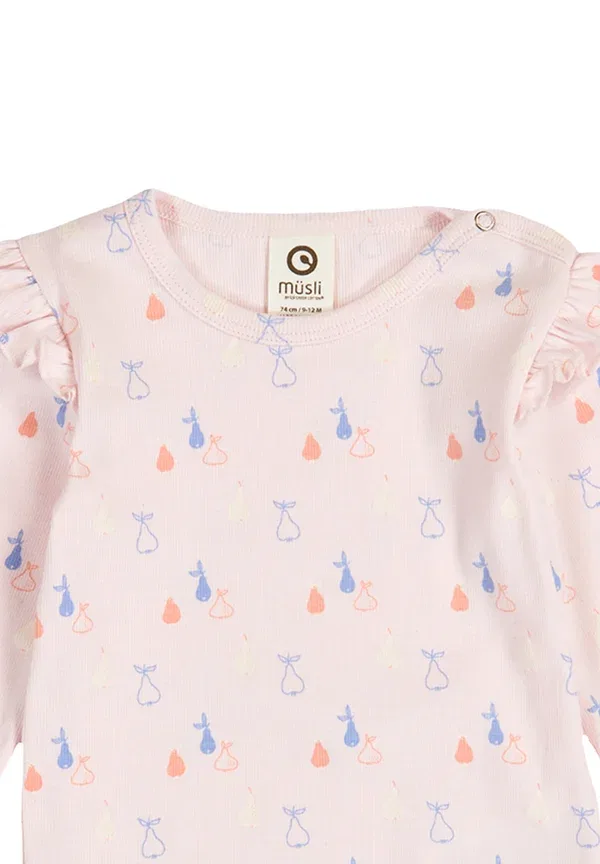 Боди с принтом body Musli By Green Cotton, Primrose Shell Blue-tofu, голубой — фото 3