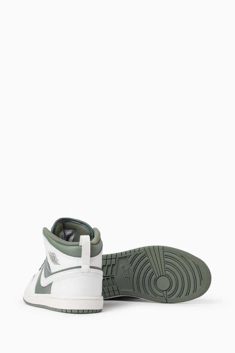 Кроссовки кожаные Air Jordan 1 Mid-top Jordan, белый — фото 3