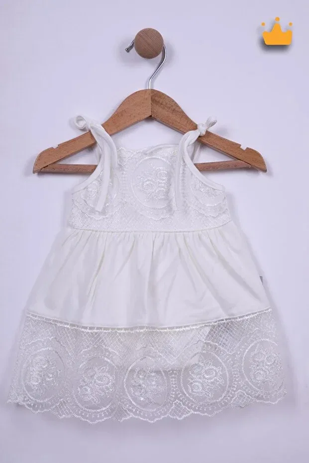Детское платье для девочек хлопковое Baby Pattini, Nude Color — фото 2