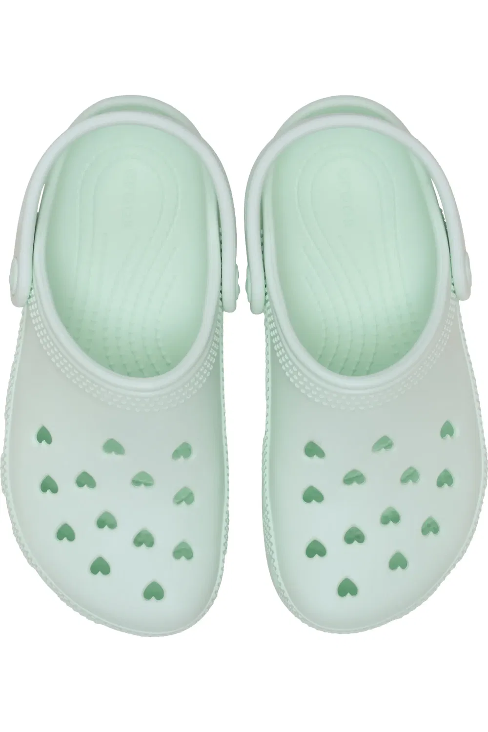 Детские сабо с перфорацией в виде сердечек Classic Clog Crocs, Retro Ice — фото 3
