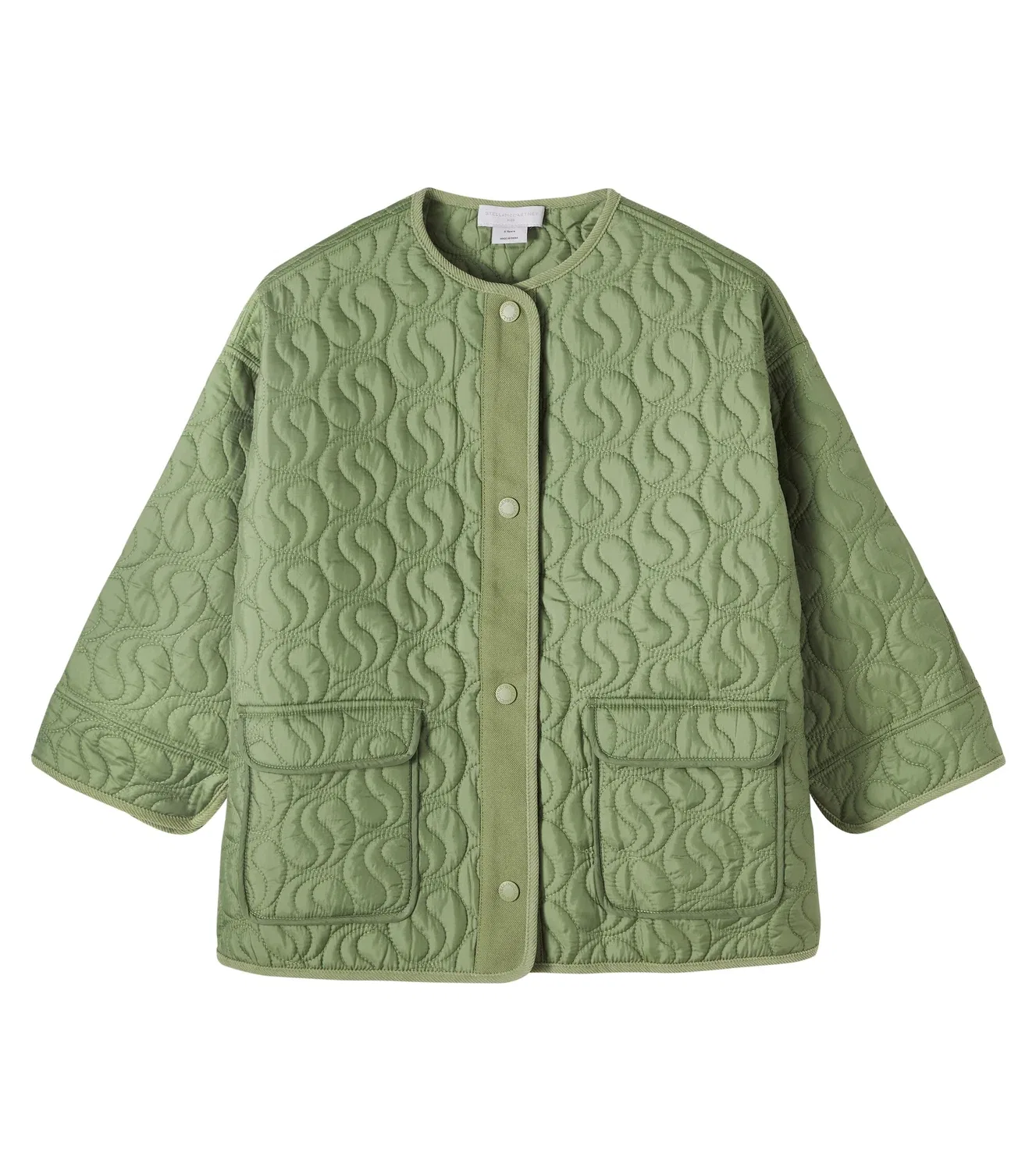Легкая куртка стеганая Stella Mccartney Kids, зеленый