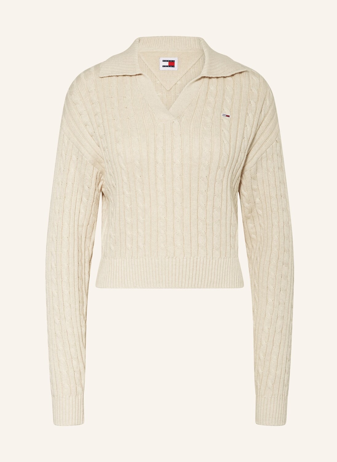 

Рваный свитер Tommy Jeans, бежевый