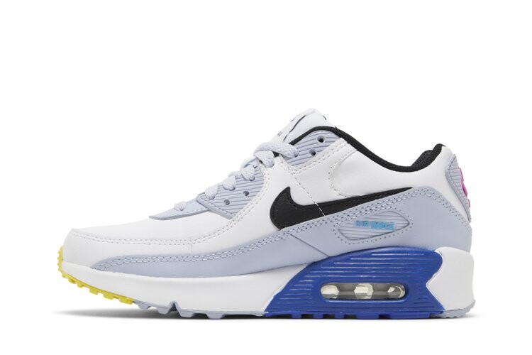 Кроссовки Nike Air Max 90 Leather GS, белый — фото 3