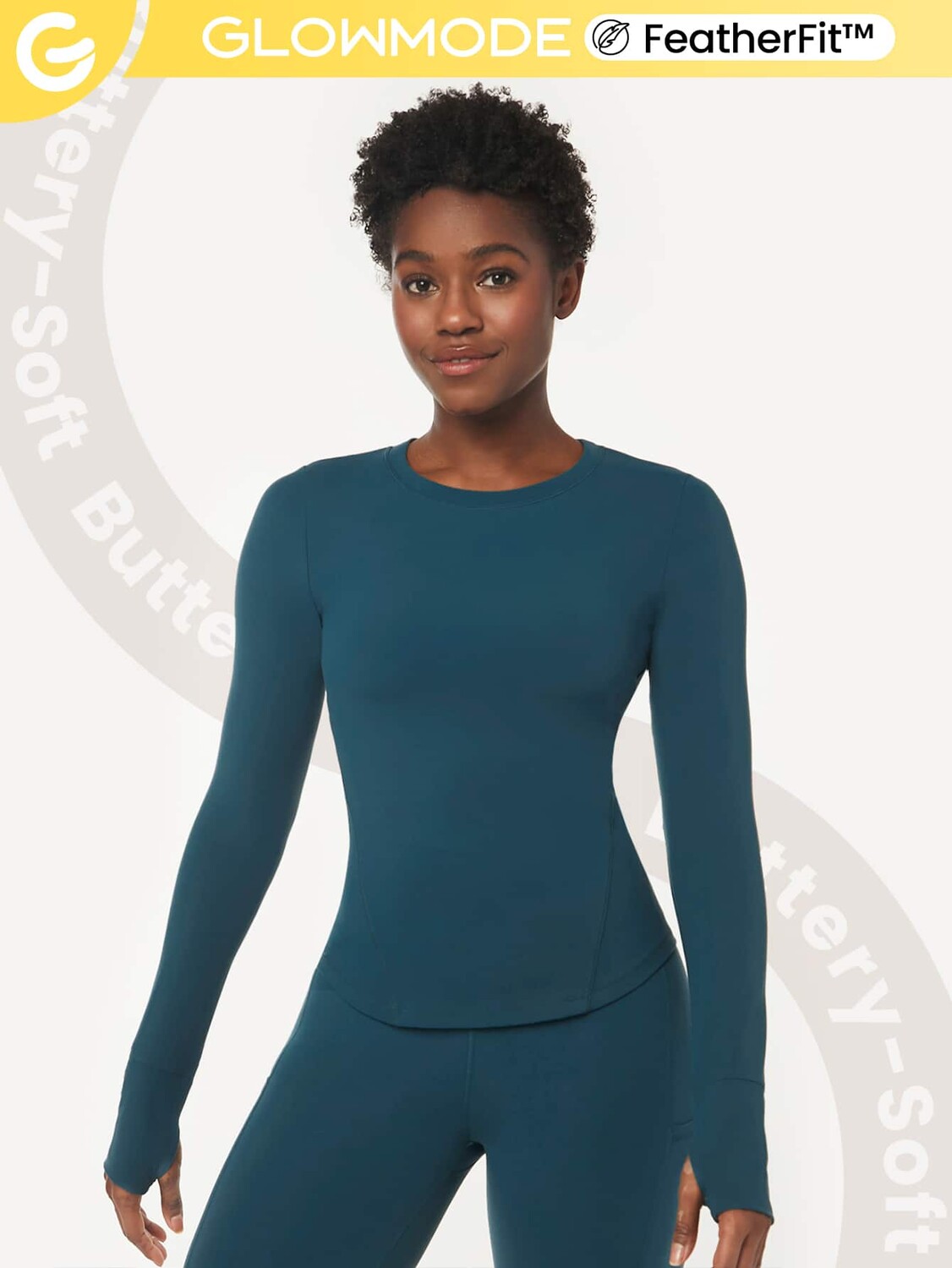 

Топ спортивный GlowMode FeatherFit, серо-черный