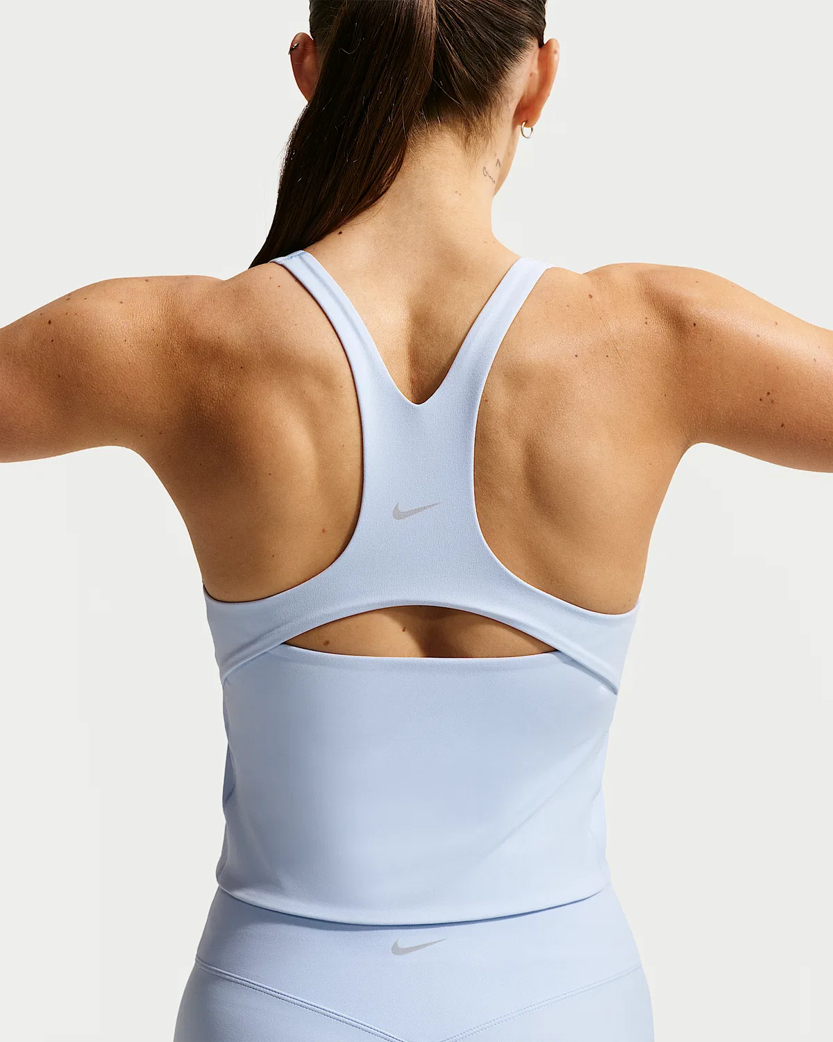 Женский спортивный топ-бра Nike Zenvy с легкой поддержкой, Hydrogen Blue/Cool Grey