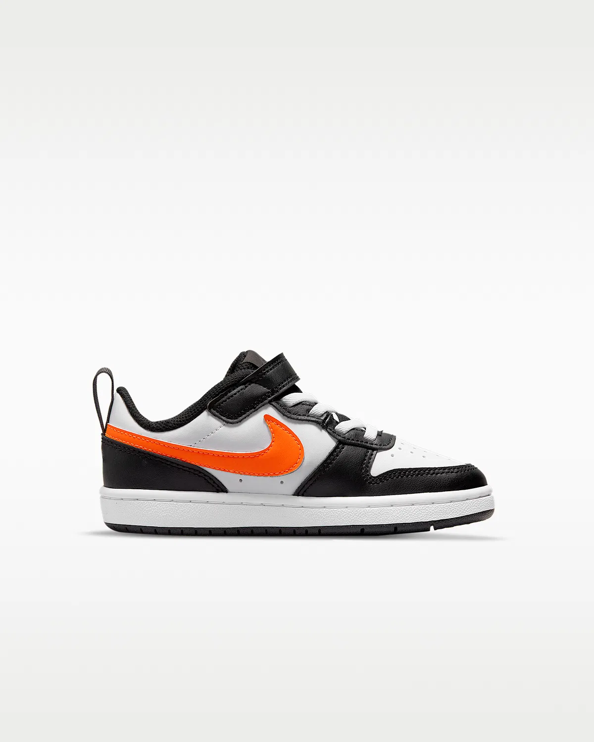 Кроссовки Nike Court Borough Low 2 для малышей, White/Black/Dark Smoke Grey/Total Orange — фото 3