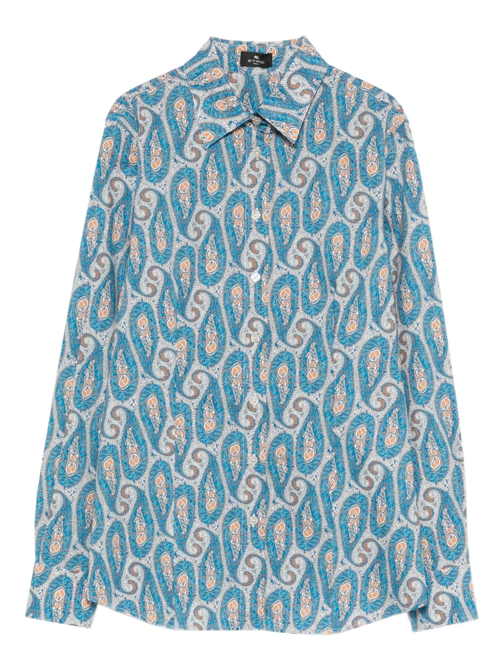 

Рубашка с узором пейсли Etro, синий