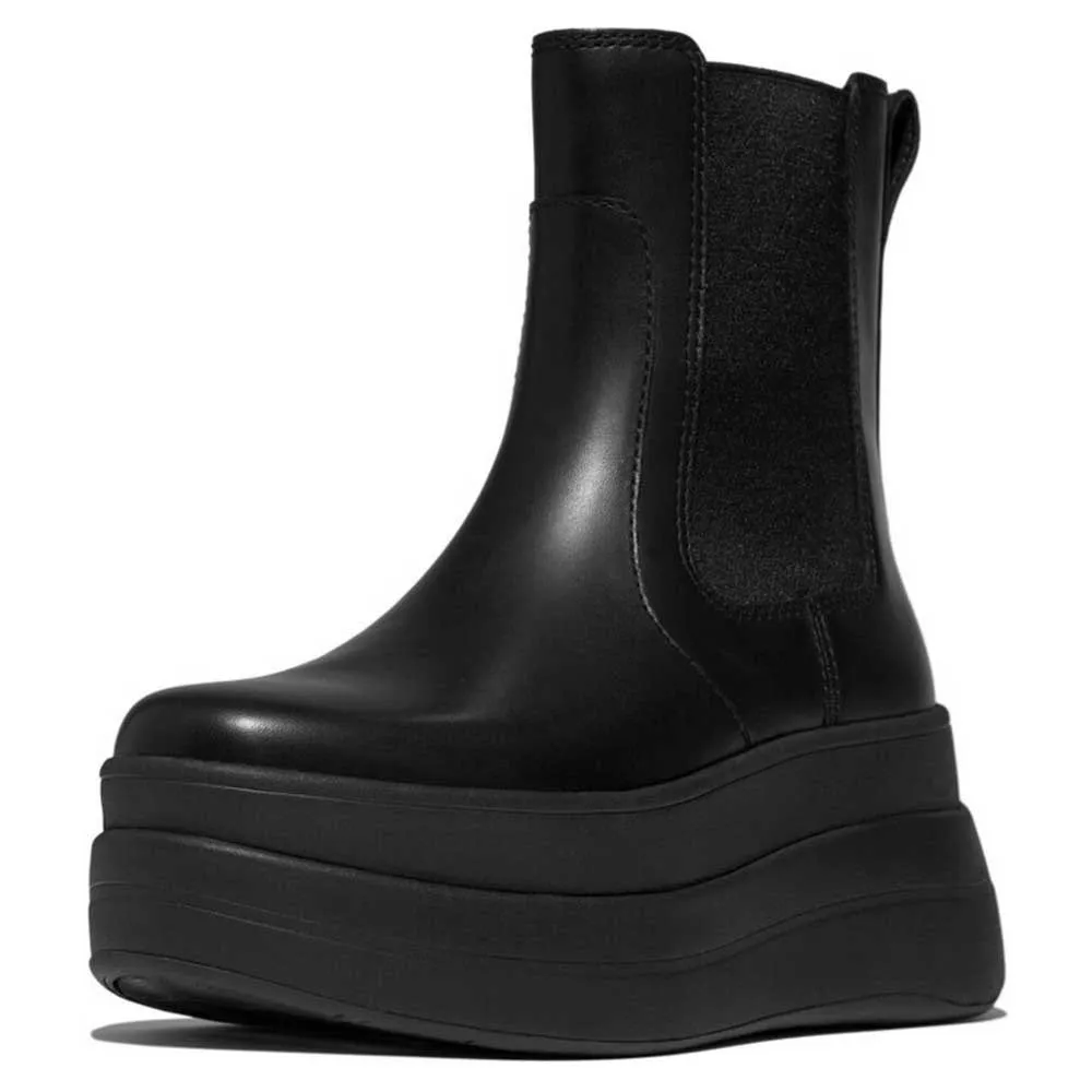 Ботинки Fitflop F-Mode Stack Leather Chelsea, черный