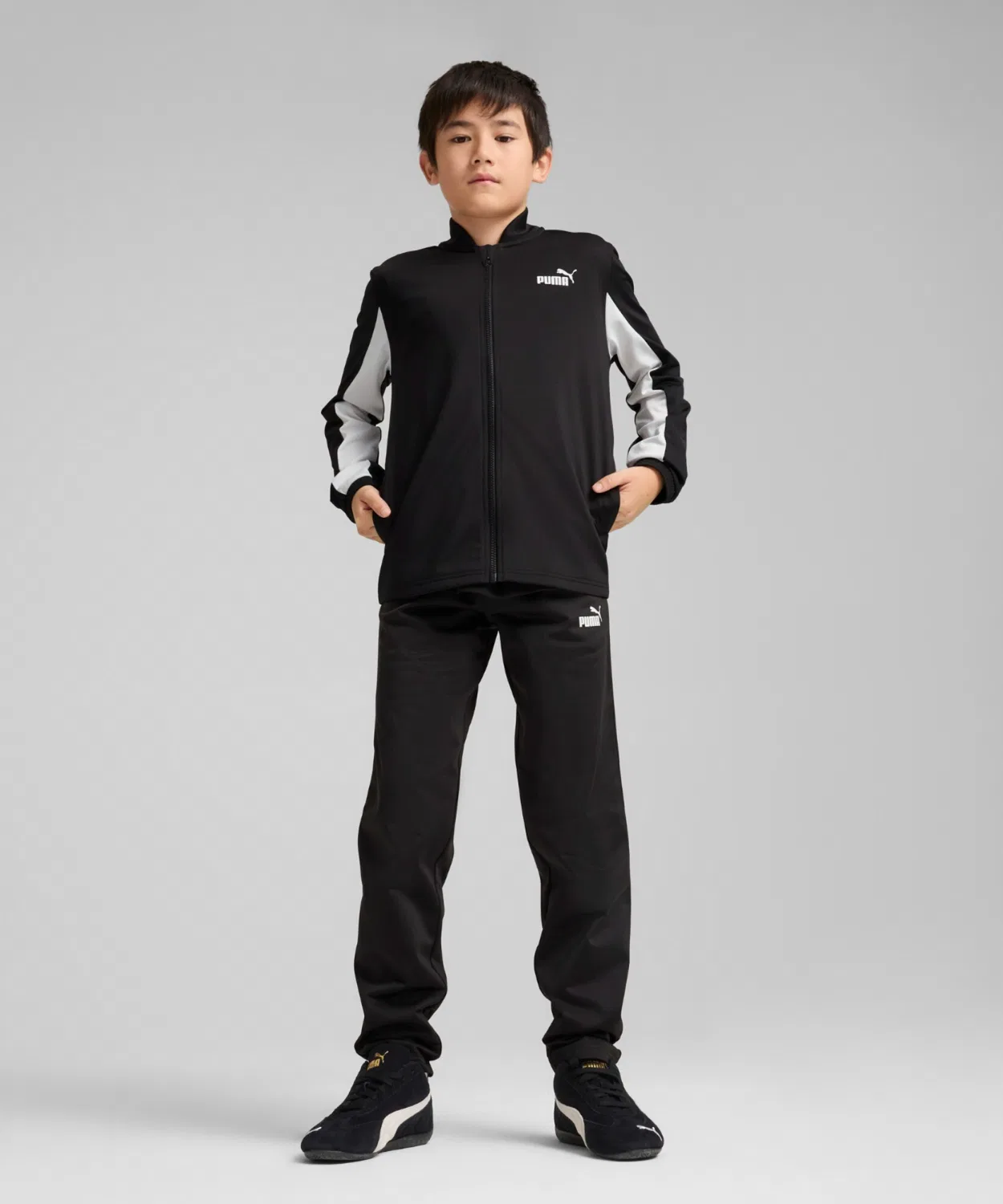 Костюм бейсбольный PUMA для мальчиков, полиэстер, 120-160 см, чёрный