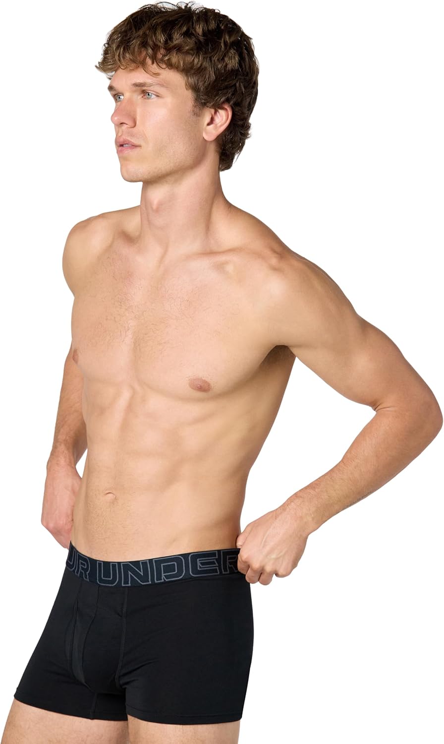 

Футболка Under Armour mens 3-pack Performance Cotton Trunks, Boxer Briefs With 3" Inseam, All-day Comfort, Jasper Blue, Синий, Футболка Under Armour mens 3-pack Performance Cotton Trunks, Boxer Briefs With 3" Inseam, All-day Comfort, Jasper Blue