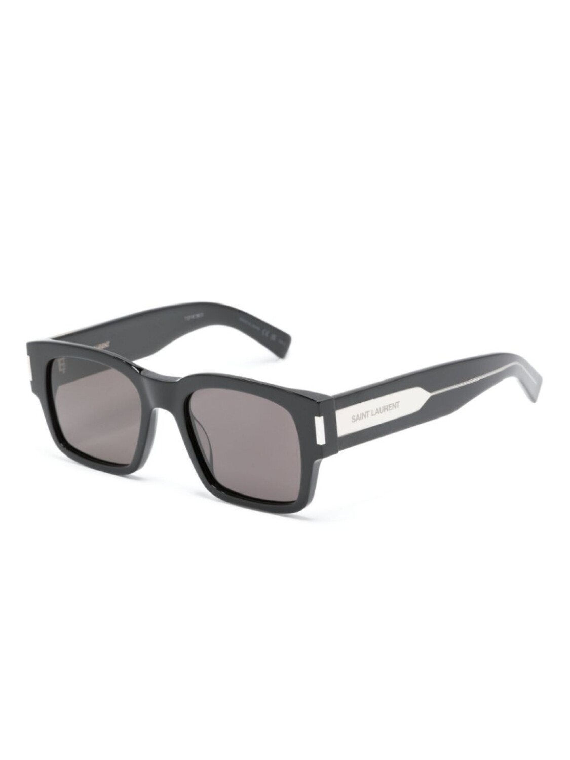 Солнцезащитные очки в квадратной оправе с логотипом Saint Laurent Eyewear, черный — фото 2