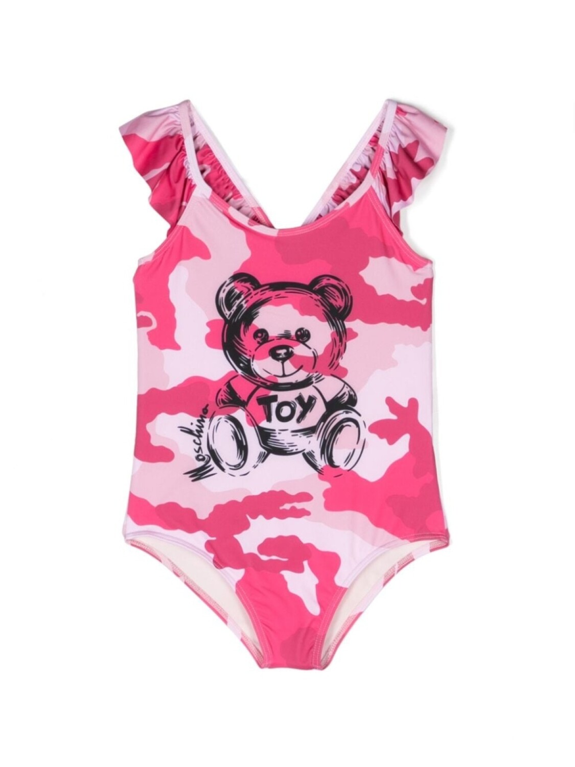 

Moschino Kids купальник Teddy Bear с камуфляжным принтом, розовый