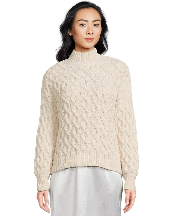 

Свитер Sanctuary Cable Mock Neck Sweater, цвет Light Almond