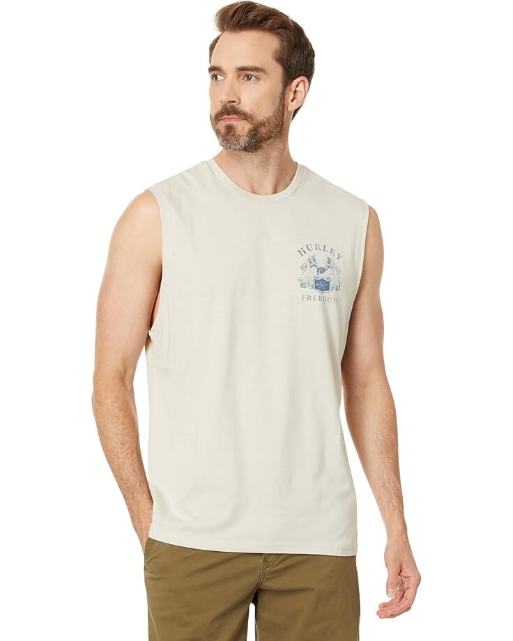 

Футболка Hurley Evd Brooklyn Muscle Tee, цвет Bone